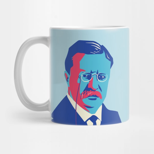 President Teddy Roosevelt Pop Art Portrait by SLAG_Creative